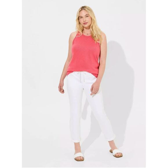 Torrid Crochet Trim Sweater Tank Pink Size 2 - Picture 6 of 9